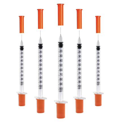U-100 1cc Syringes with 31g 5/16" (8mm) , Individually Wrapped, Pack of 100