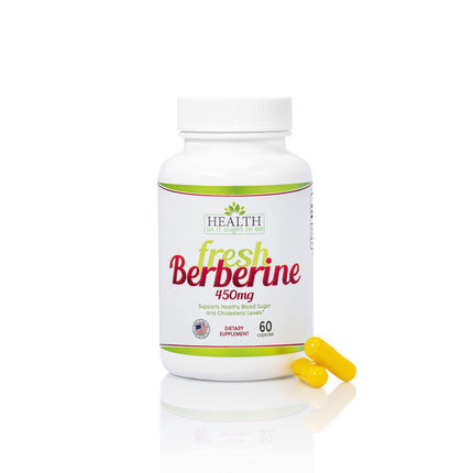 Health As It Ought To Be Fresh Berberine Supplement 450mg | Contains Only Berberine | No Preservatives | 60 Capsules