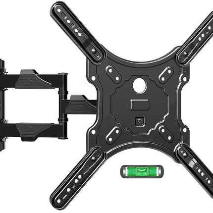 ELIVED TV Wall Mount for Most 26-60 Inch TVs, Swivel and Tilt Full Motion TV Mount with Single Stud Perfect Center Design, Wall Mount Bracket Max VESA 400x400mm, Corner Mount Holds up to 77 lbs.