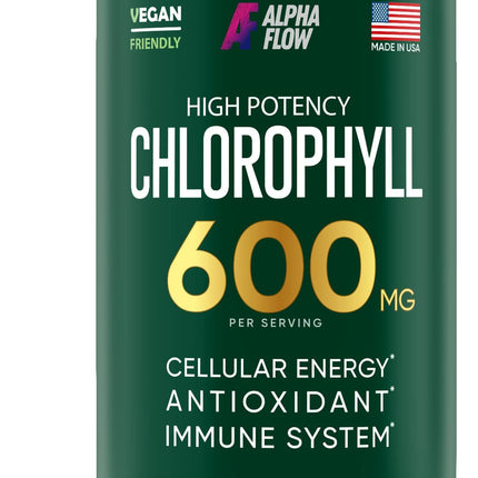 Chlorophyll Capsules 600 mg - Natural Chlorophyll Pills for Women & Men - Highly BioAvailable Chlorophyll Supplement for Energy, Immunity, Skin + Internal Deodorant