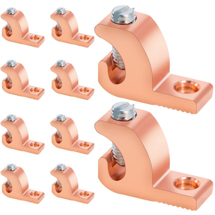 Swess 10 Packs Pool Bonding Lug, Screw Terminal, Copper, 4 AWG, 4-14 Wire Range