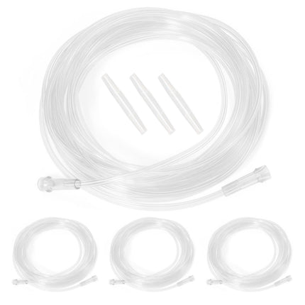 Oxygen Tubing - Extension High Flow Oxygen Tubing Transparent Crush Resistant Oxygen Extension Tube with Connectors - 26.25 Foot - Pack of 3 Tubes