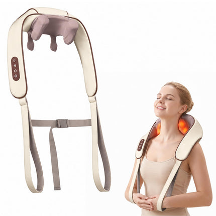 KppeX 6D Neck Massagers Pillow with Heat for Pain Relief Deep‑Tissue