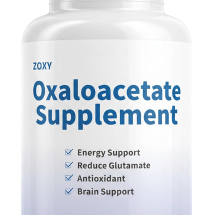 ZOXY Oxaloacetate Supplement – Cellular Energy, Brain & Metabolic Support – with Vitamin C – for Fatigue, Brain Fog – 60 Vegan Capsules
