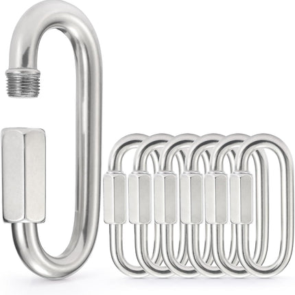 sprookber 304 Stainless Steel Chain Quick Links, Chain Connector, Set of 6