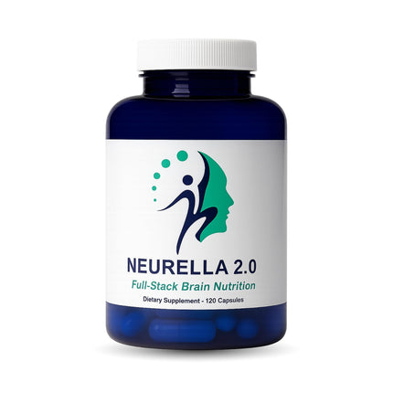 Neurella 2.0 Nootropic Brain Supplement – Adult Cognitive Health & Neuro Support, Brain Supplements for Memory and Focus with NAC Supplement, Ashwagandha & B12 Vitamins for Women & Men, 120 Capsules