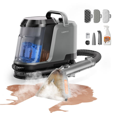 uwant Carpet Cleaner Machine with Steam&Hot&Cold Water System 18Kpa Powerful Suction Upholstery Cleaner Machine with Pet Pro Cleaner for Pets, Carpet Steam Cleaner with Specialty Tools for Cars