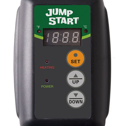 JumpStart by Hydrofarm Digital Thermostat Controller for Heat Mats, MTPRTC, Water Resistant Probe, Celcius or Farenheit Read-Out, 6' Cord