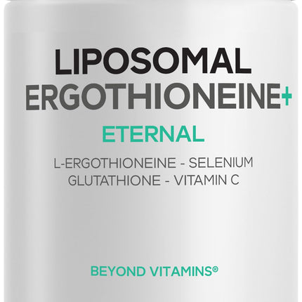 Codeage Liposomal Ergothioneine+ Supplement - L-Ergothioneine, L-Glutathione, Vitamin C, Selenium, Phospholipid Complex - Healthy Aging & Antioxidant - Vegan, Non-GMO, Soy-Free – 30 Capsules