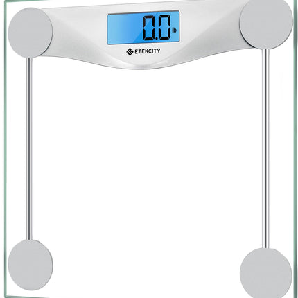 Etekcity Digital Body Weight Bathroom Scale, Large Blue LCD Backlight Display, High Precision Measurements,6mm Tempered Glass, 400 Pounds