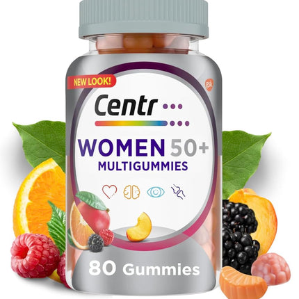 Multigummies Supplements, Gummy Vitamins for Women Silver 50 Plus Multivitamin, with Vitamin D, B6 & B12, Vitamins and Supplements, Gummies Fruit Flavor, 80 Count Gummies (Women 50+, 80ct) (80)