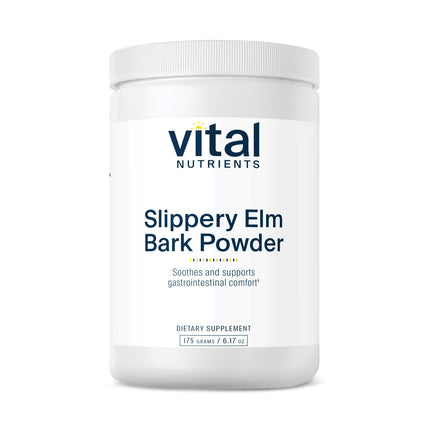 Vital Nutrients Slippery Elm Bark Powder - Herbal Leaky Gut Support - Vegan Gastrointestinal Support for Regular Bowel Movements - Gluten, Dairy, Soy Free - Non-GMO - 2500mg