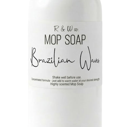 R&W CO. Original 32 oz Premium Mop Soap Brazilian Waves Scented, Gentle Floor Cleaner for all Surfaces, Non-Toxic, Pet and Skin Safe Formula, Streak-Free Shine