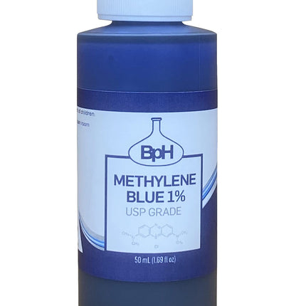 Methylene Blue, 1% USP Grade, 50 mL (1.69 fl oz); 3rd Party Tested; for Academic and Analytical Applications