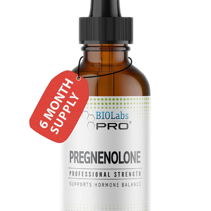 BIOLABS PRO Pregnenolone, Natural Bio-Identical Pregnenolone Oil, Supports Hormone Balance, 2oz Bottle - Six Month Supply