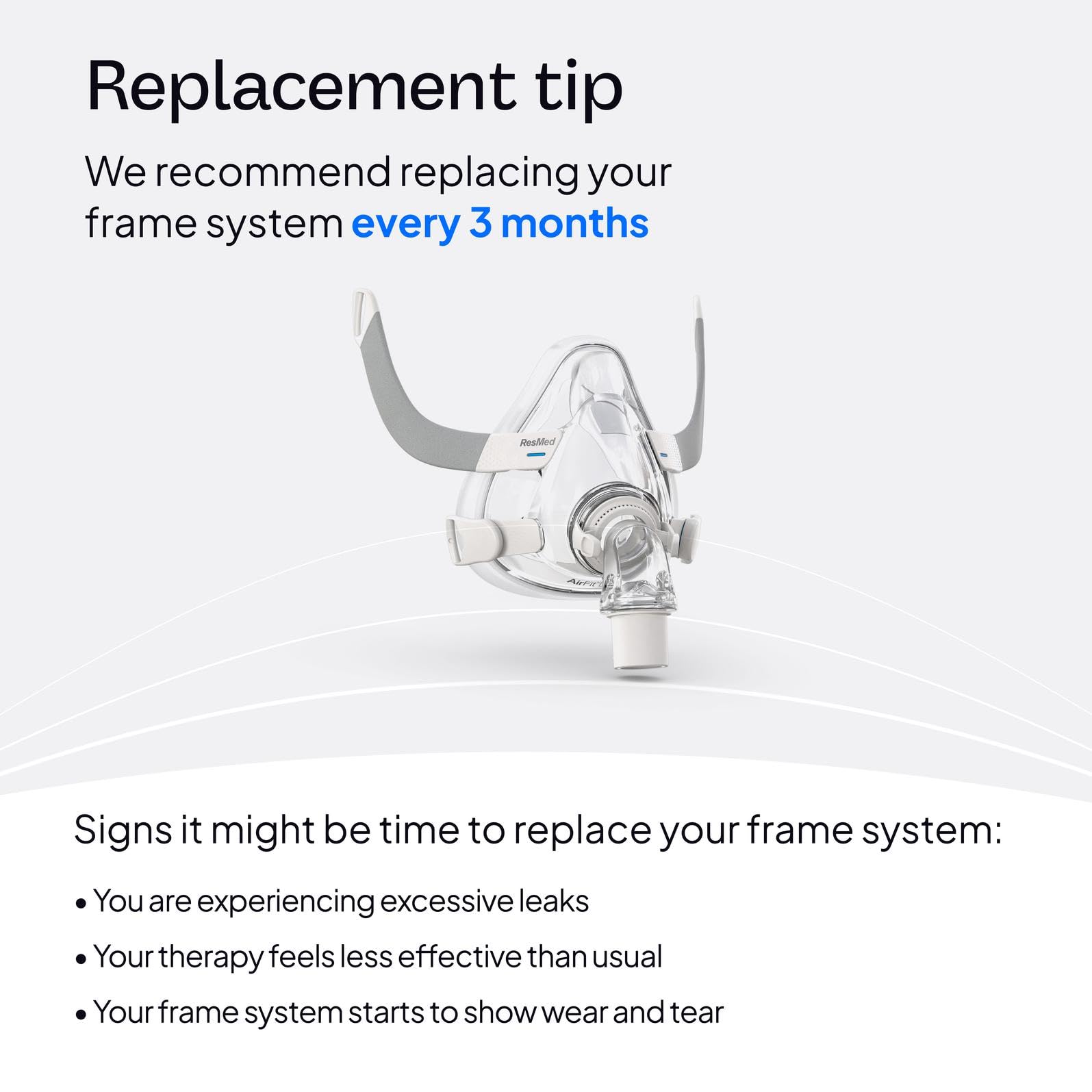 Cpap Frame System ResMed AirFit F20 Frame System - for Full-Face CPAP Mask Frame System ...