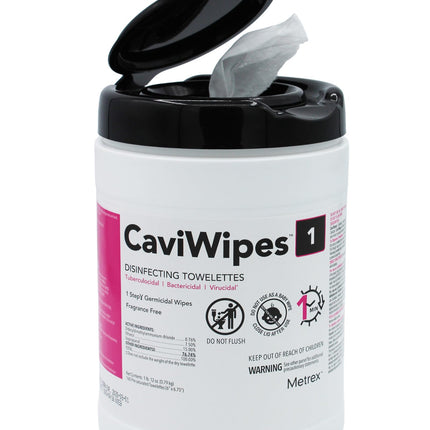 Metrex CaviWipes1 Disinfecting Wipes, 6x6.75 In, 160 Ct, Unscented