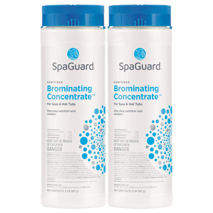 SpaGuard Brominating Concentrate for Spas & Hot Tubs, 14 oz, Pack of 2, One-Step Sanitizer & Oxidizer, pH Neutral, Easy to Use, Fast-Dissolving Brominating Granules