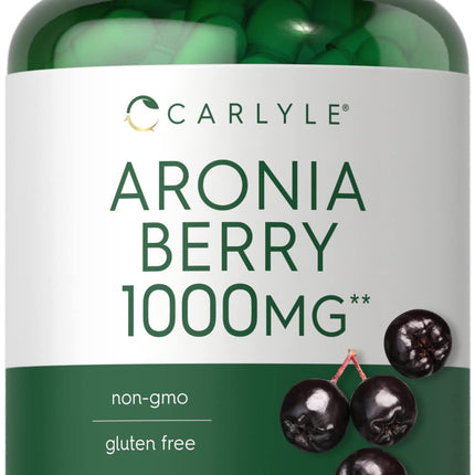 Carlyle Aronia Berry Capsules | 180 Pills | Chokeberry Extract | Non-GMO & Gluten Free Supplement