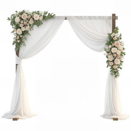 7.2FT Wooden Wedding Arch Square Wood Arches Arbor Backdrop Stand for Ceremony Indoor Outdoor Wedding Party Proposal Scene Garden Beach Forest Rustic Boho Decoration