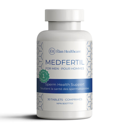 ÉLAN HEALTHCARE Medfertil for Men Natural Dietary Supplement for Men with Carnitine, Co-Q10, Selenium, Zinc, Vitamin C, E, B12, B9 (30 Tablets)