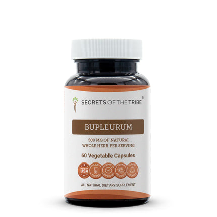 Secrets of the Tribe Bupleurum 60 Capsules, 500 mg, Bupleurum Chinense Dried Root (60 Capsules)
