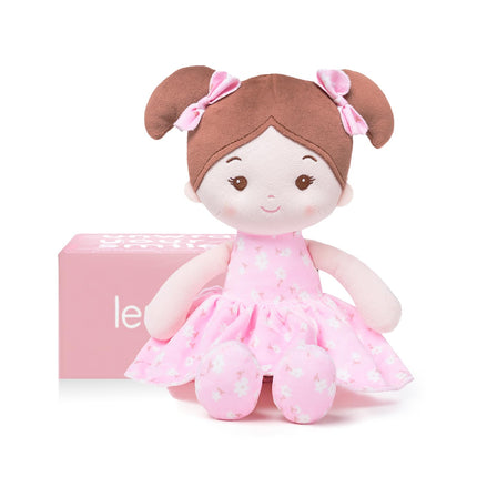 LeyaDoll Soft Plush Baby Doll 12'', First Rag Doll for 1 Year Old Girl Gift