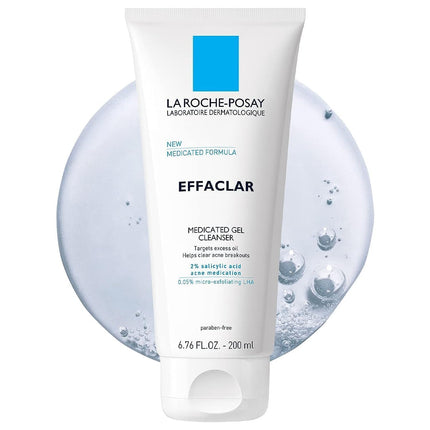 La Roche-Posay Effaclar Medicated Acne Face Wash with Salicylic Acid, 6.8oz