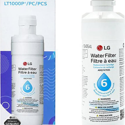 LG LT1000P - 6 Month / 200 Gallon Capacity Replacement Refrigerator Water Filter (NSF42, NSF53, and NSF401) ADQ74793501, ADQ75795105, AGF80300704, or AGF80300705 White