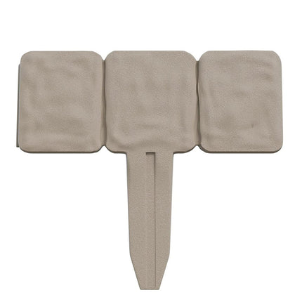 Garden Edging - 10-Piece Outdoor Decorative Flower Bed Border Set for Landscaping - 8-Foot Interlocking Stone Trim with Stakes by Pure Garden (Putty)