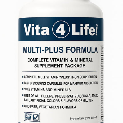 Vita4Life!® Bariatric Multivitamins Multi-Plus Formula | 483% Iron Support | 360 Fast-Absorbing Capsules | Complete Vitamin B Complex for Gastric Bypass & Sleeve Patients | Made in USA