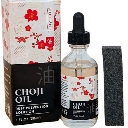 Tinyroots Choji Oil Tool Cleaning Kit, Simply Wipe the Knife Oil on to Restore Your Sword, Knives, Bonsai Tools, Includes Rust Eraser and Lint Free Cloth