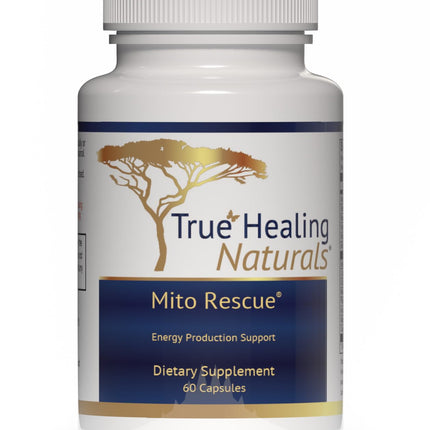 True Healing Naturals - Mito Rescue, Mitochondrial Support Supplements, 60 Vegetarian Capsules