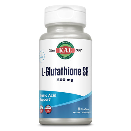 KAL L-Glutathione SR Reduced Glutathione Supplement, 30 Servings