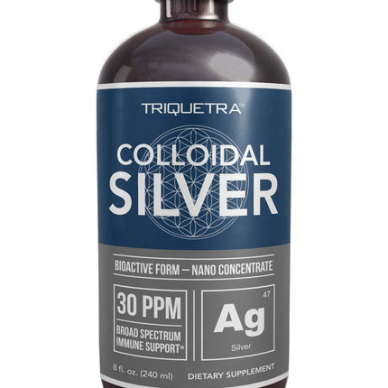 Bioactive Colloidal Silver - 8 oz, Glass Bottle, Vegan, Safe Doses with Highest Effectiveness - Nano Ions, 30 PPM - Immune Support (48 Servings)