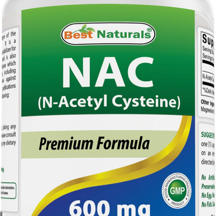 Best Naturals NAC N-Acetyl-Cysteine 600 mg 250 Capsules