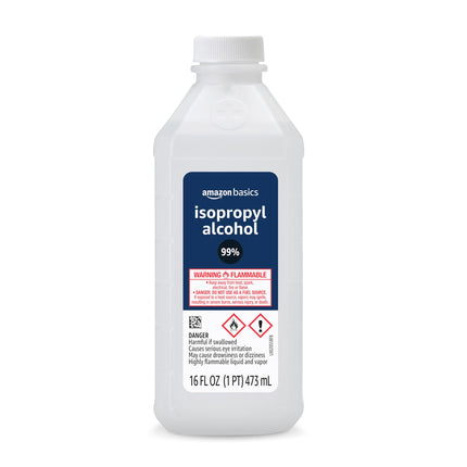 Amazon Basics 99% Isopropyl Alcohol For Technical Use,16 Fluid Ounces, 1-Pack (Previously Solimo)