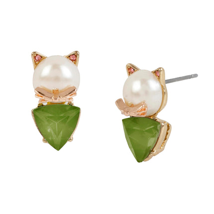 Betsey Johnson Cat Stud Earrings
