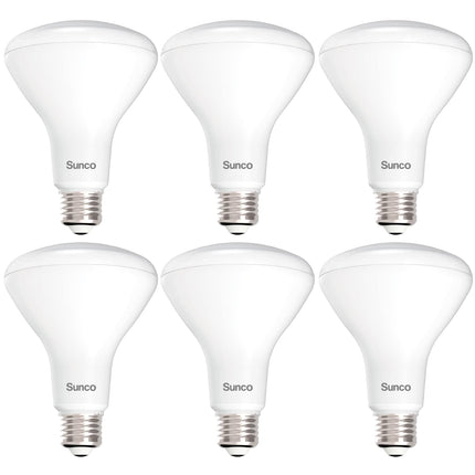 Sunco 6 Pack BR30 LED Bulb Flood Light, E26, 11W=65W, 2700K Soft White
