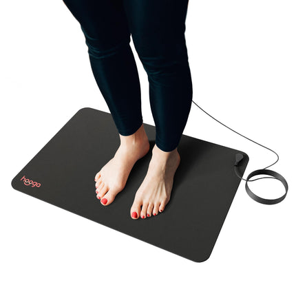 Hooga Grounding Mat for Desk, Feet & Floor – Conductive Carbon Grounding Pad with 15 Ft Cord, Non-Slip Backing, 24" x 16" Indoor Grounding Mat