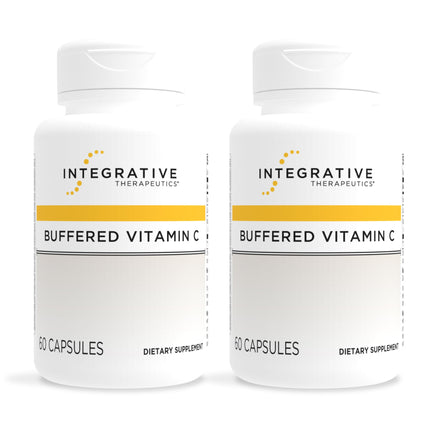 Integrative Therapeutics Buffered Vitamin C 1,000 mg - Easy, Daily Immune Support with Magnesium & Calcium* - Antioxidant Support for Healthy Skin & Connective Tissues* - 60 Vegan Capsules, 2