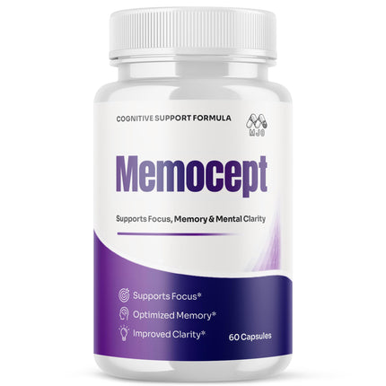 Memocept Capsules, Official Memocept Pills with All Natural Ingredients, Advanced Vitamin Supplement Pills Supporting Health and Wellness, Maximum Strength Formula Crafted in the USA (60 Capsules)