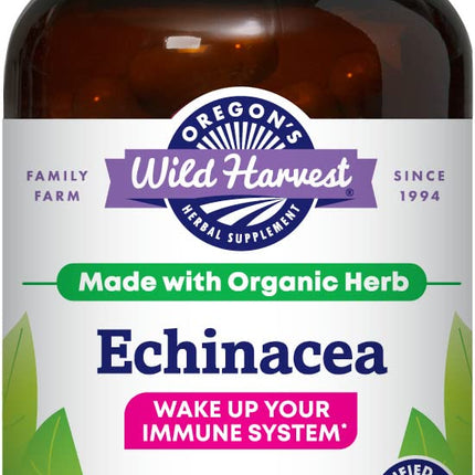Oregon's Wild Harvest Echinacea Organic Herbal Supplement, 90 Count