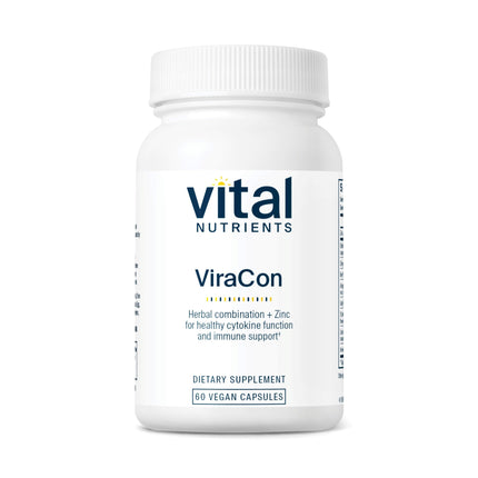 Vital Nutrients ViraCon - Vegan Immune Support Supplement* - Zinc, Elderberry, Licorice Root Extract, & Other Herbs for Comprehensive Immune Support - Gluten, Dairy, Soy Free - Non-GMO - 60 Capsules