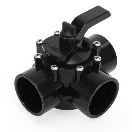4717 3 Port 2 to 2-1/2-Inch Positive Seal NeverLube Valve Compatible with Jandy, 3 Way Diverter Valve Suitable for Ground Pool, Tub & Spa System