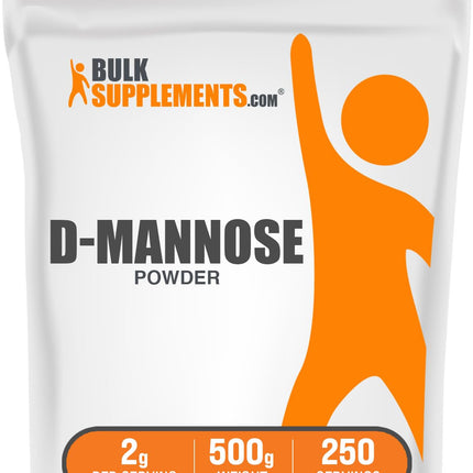 BulkSupplements.com D-Mannose Powder - D-Mannose Supplement, for Urinary Tract Health - Unflavored & Gluten Free, 2g per Serving, 500g (1.1 lbs) (Pack of 1)