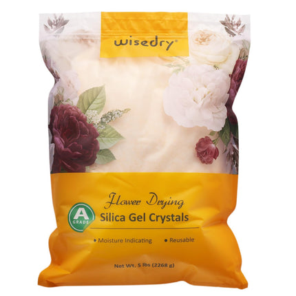 wisedry Silica Gel Flower Drying Crystals - 5 LBS, Color Indicating, Reusable
