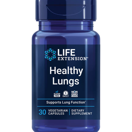 Life Extension Healthy Lungs, Respiratory Supplement, Lung Protection, Boswellia Serrata, Saffron Extract, Once-Daily, Gluten Free, Non-GMO, Vegetarian, 30 Capsules
