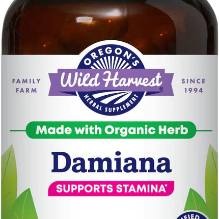 Oregon's Wild Harvest Damiana Organic Herbal Supplement, 90 Count