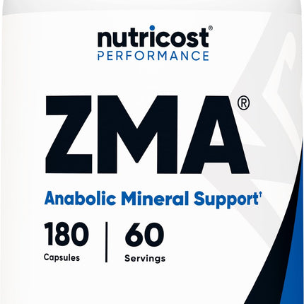 Nutricost ZMA 180 Capsules - Non-GMO and Gluten Free ZMA Supplement